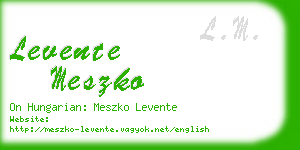 levente meszko business card